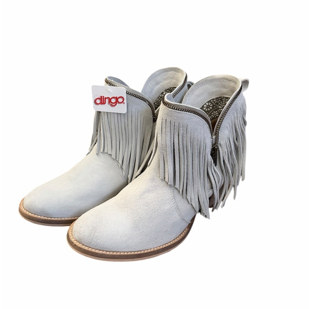 Dingo New NWT JuJu Fringe Suede Western Cowgirl Ankle Boots Festival Rodeo 9